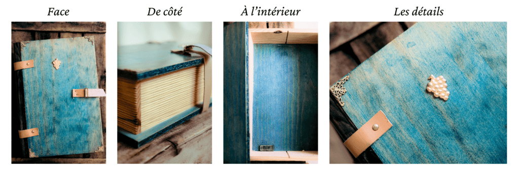 Création DIY livre artisan local coin urne mariage