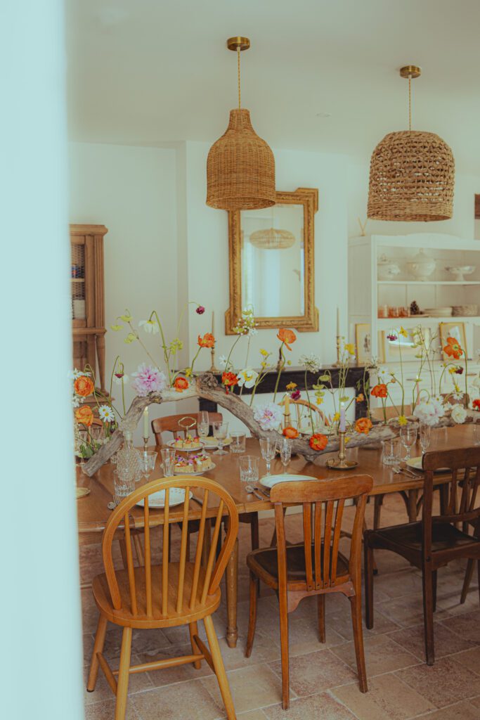 Idée de table pour un événement au Clos de la Crouzetterie à Gaillac dans le Tarn